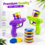 Foam Disc Shooter Gun Toy for Kids | Safe Soft Flying Disc Launcher